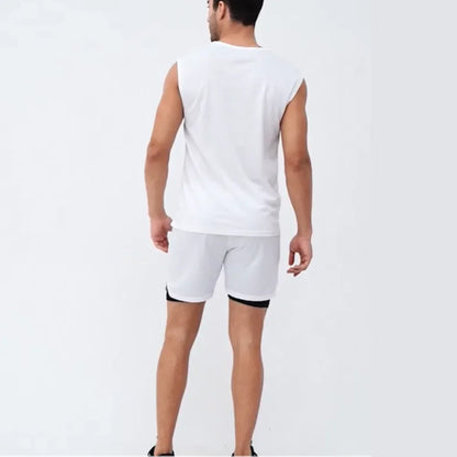elastic sleeveless running Gym men's and women's free custom logo compression vest, quick drying sports sleeveless T-shirt