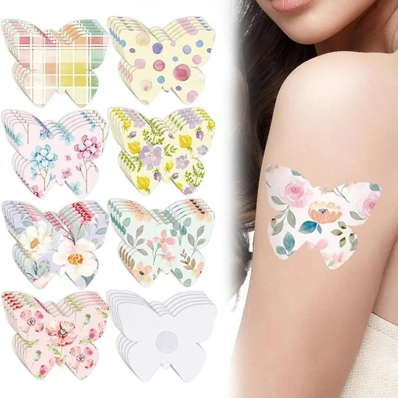 Blood Glucose Meter Sensor Fixing Patch Sweatproof Adhesive Strips 5pcs Set For Diabetic Monitoring Fitness Running Outdoor Use