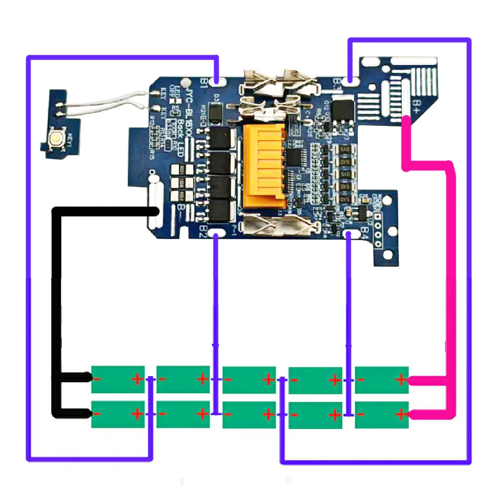BL1830 BMS PCBA Balance Charging Circuit Board For MAKITA 18V Li-ion Battery Case Lithium Ion Batteries Pack BL1820 BL1860