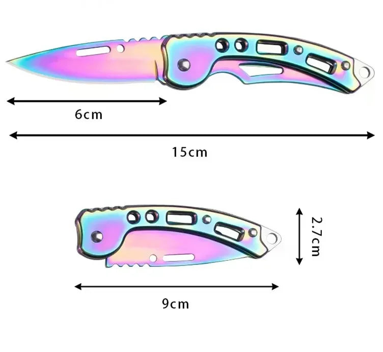 NEW Stainless Steel Folding Knife With Keychain Outdoor Carrying Knife Sharp Pocket Knife Fruit Knife Folding Knife Outdoor Tool