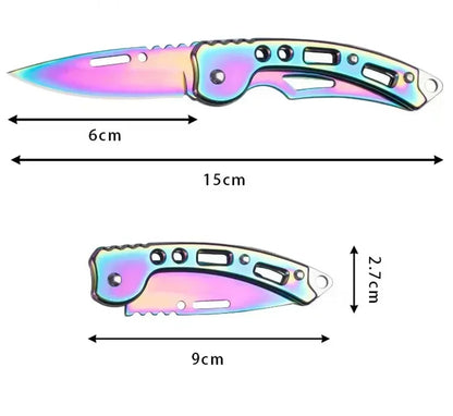 NEW Stainless Steel Folding Knife With Keychain Outdoor Carrying Knife Sharp Pocket Knife Fruit Knife Folding Knife Outdoor Tool