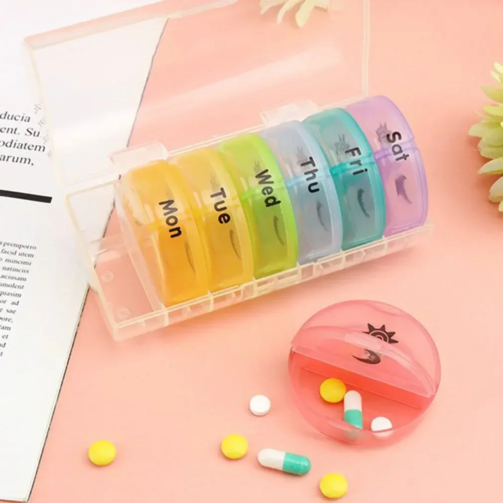 Weekly Medicine Storage Organizer Pill Box Holder Container Pill Case Medicine Tablet Portable Dispenser Organizer