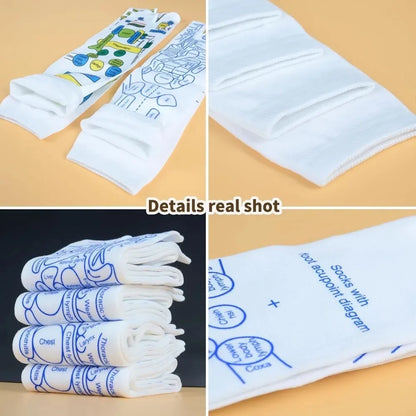 2 Types Reflexology Socks Set Tool Acupressure Acupuncture Trigger Point Foot Pain Relief Remedy Acupoint Massage Foot Care Tool