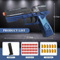 USP Soft Bullet Toy Pistol Shell Ejecting Continuous Firing Empty Hanging Design Outdoor Interactive Game Toy for Kids Gift