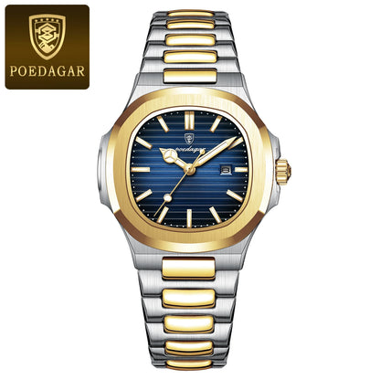 POEDAGAR Luxury Woman’s Quartz Watch Date Waterproof Luminous Ladies Wristwatch Stainless Steel Fashion Watches For Women casual