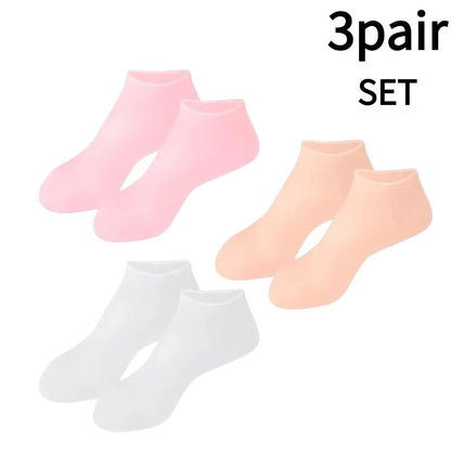1-5pairs Moisturizing Foot Socks,Silicone Socks for Dry Cracked Feet Women's Foot Socks Cracked Dead Skin Remove Protector