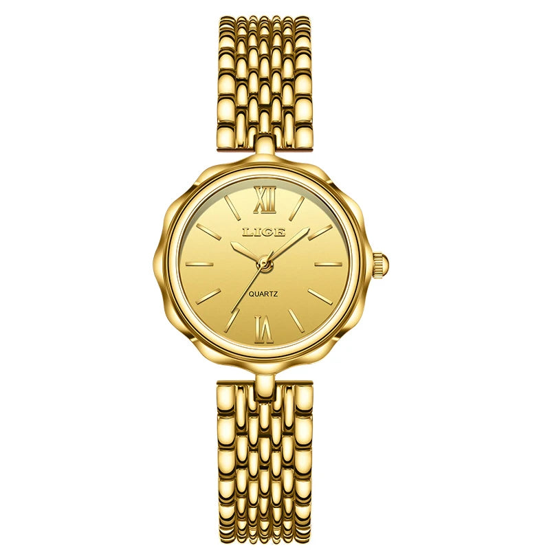 LIGE Quartz Women Watches Fashion Elegant Bracelet Watch For Women Luxury Creative Steel Waterproof Watch Femme Relogio Feminino