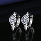 925 Sterling Silver Earrings Jewelry High Quality Retro Simple Pattern Purple White Zircon Earrings Hot Sale