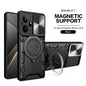 For Realme GT7 5G Case Armor Slide Camera Lens Protect Back Cover For OPPO Realme GT7 GT 7 RealmeGT7 Magnetic Holder Ring Funda