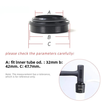 RISK Mountain Bike Suspension Front Fork Dust Seal Oil Sponge Ring 32 34 mm 35mm 36mm MTB Bicycle Fork Inner Tube Dust Seal Tool