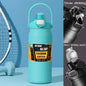 Stainless Steel Vacuum Bottle Large Capacity 1.2L/1.5L Insulated Thermo Water Flask Dual Use Lids Direct Straw Sport Gym Tumbler