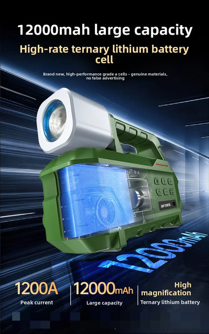 2-in-1 Car Jump Starter with Air Pump Portable Battery Booster Digital Tire Inflator for Car Truck Motorcycle