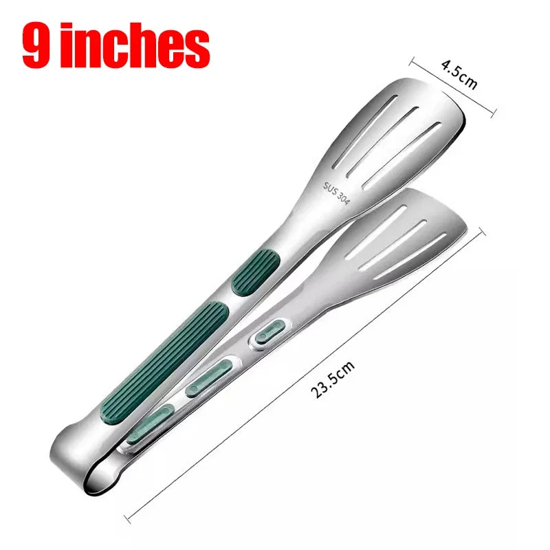New Stainless Steel Food Tongs BBQ Meat Salad Bread Clip Barbecue Grill Buffet Clamp Non-slip Tong Cooking Tools Kitchen Gadgets