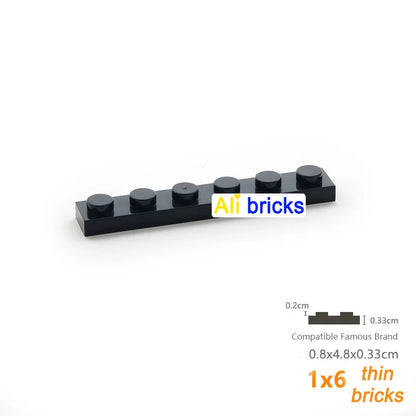 160pcs Compatible Assembles Particles Plate 3666 1x6 For Building Blocks Parts DIY Educationa