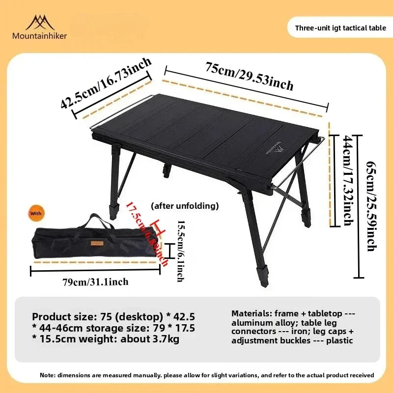 Folding IGT Camping Lift Table Mountainhiker, Portable Outdoor IGT Cooking System, 3-5 Tables, Multi-Purpose Camping Tables