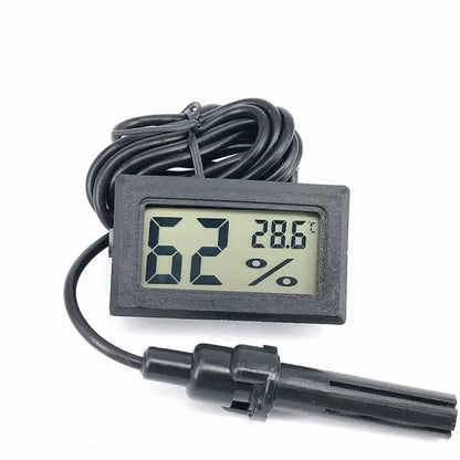 Embedded Digital Thermometer Hygrometer with External Wire Probe High Precision Electronic Humidity Temperature Meter Greenhouse