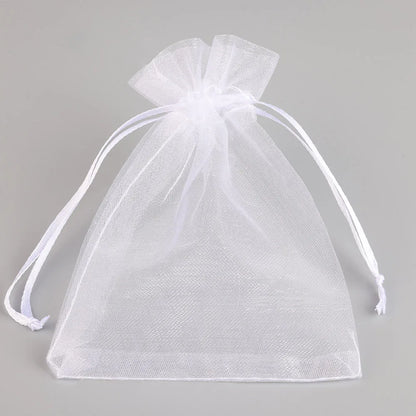 50/100pcs Colorful Organza Gift Bag 5x7 7x9 9x12 10x15 13x18cm Party Wedding Favors Candy Jewelry Packaging Drawstring pouches