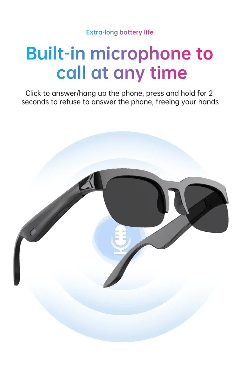 Lenovo XG89 AI Smart Translator Sunglasses Bluetooth 110+ Languages UV400 Real-time Translation Hands-free Calls Travel