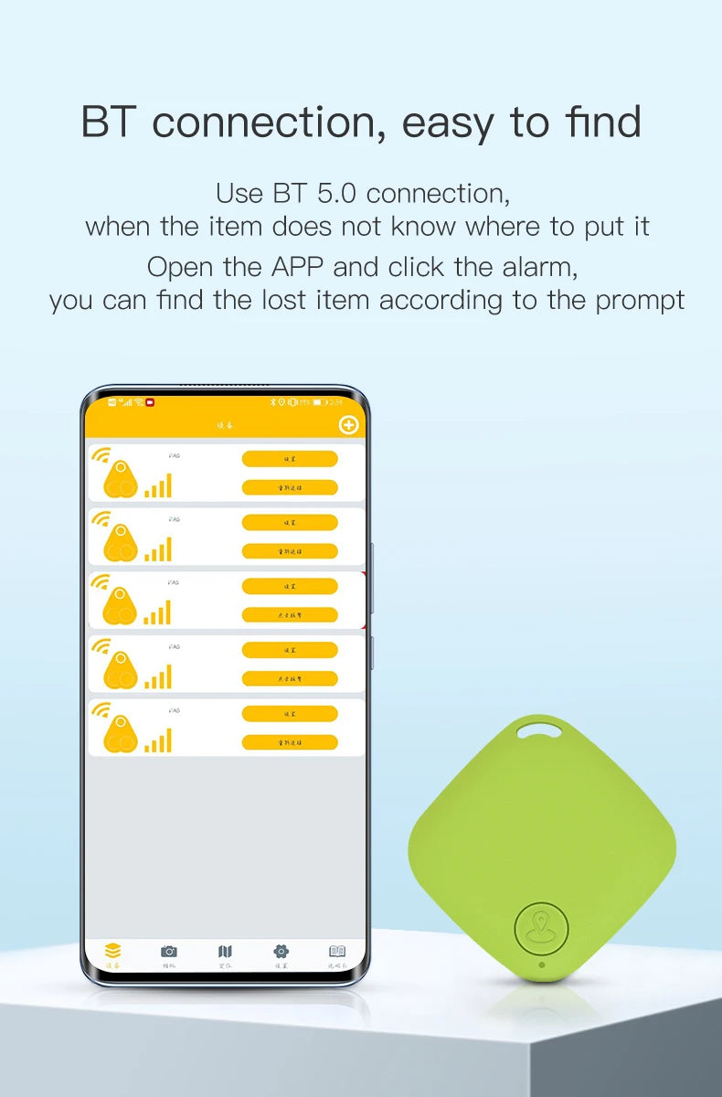 Mini Bluetooth 50 Round Tracker Anti Lost Smart Locator Device For Pet Kids Bag Wallet Tracking Finder Accessory