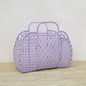 Summer Jelly Bag Portable Vegetable Basket Hollow Jelly Bag Girl Large Capacity Holiday Handbag Jelly Beach Tote Bags Organizer
