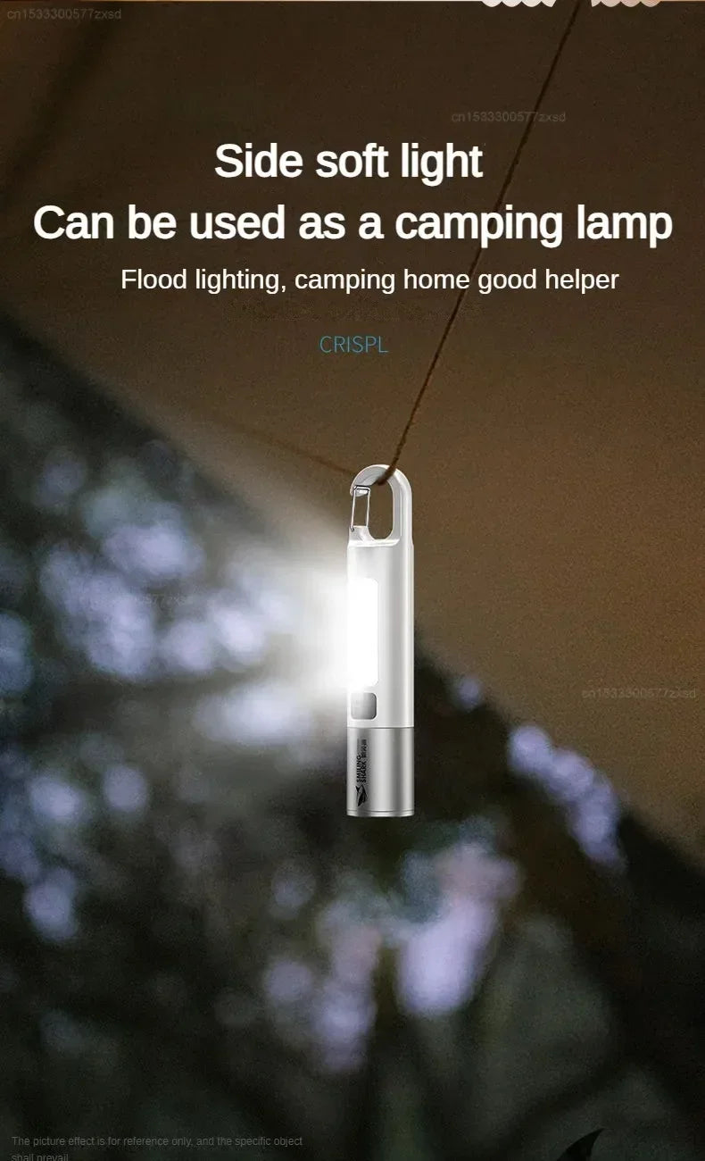 Outdoor Strong Lights Flashlight Camping Emergency Household High Brightness Multifunctional Rechargeable With Side Light