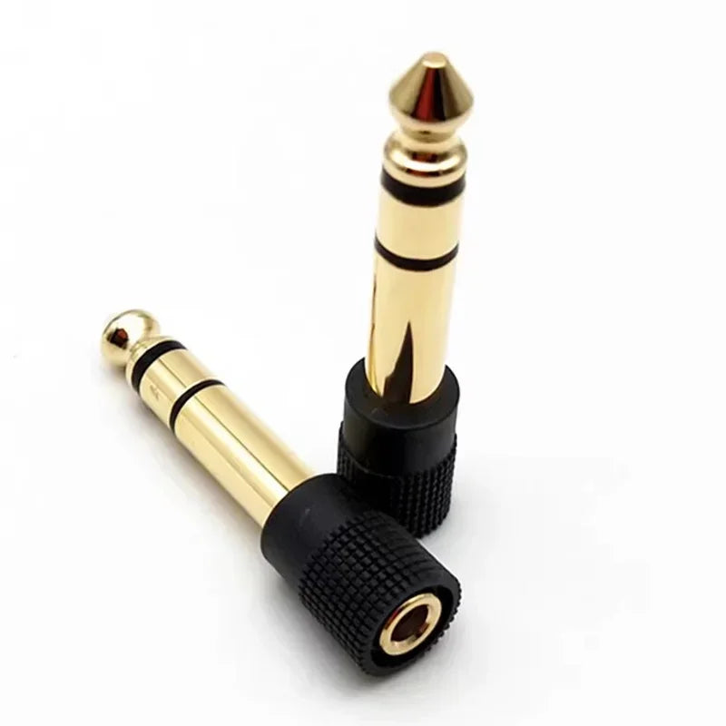 2/4/8Pcs Gold Plated 6.35mm Male Plug to 3.5mm Female Connector Stereo Plug for Microphone Headphone Audio Speaker Adapter
