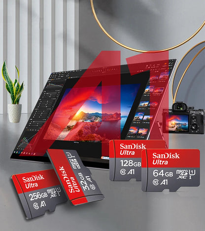 SanDisk 100% Original Memory Card 128GB 64GB 32GB A1 Micro SD Card Class 10 UHS-1 TF Flash Card for Samrtphone/PC