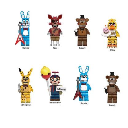 NEW FNAF Nights Game Figure Mini Figures Building BlocksSkeleton Thriller Toys gift kids toys mould king
