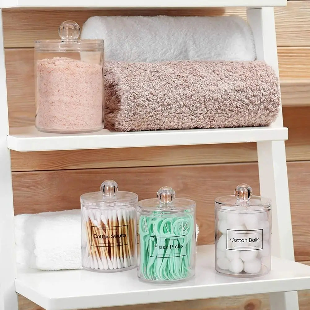Plastic Cotton Swab Ball Pad Holder Storage Box Makeup Cotton Pad Organizer Bathroom Storage For Cosmetics Makeup Remover Pad