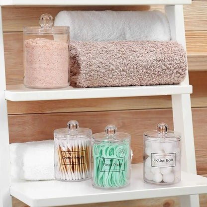 Plastic Cotton Swab Ball Pad Holder Storage Box Makeup Cotton Pad Organizer Bathroom Storage For Cosmetics Makeup Remover Pad