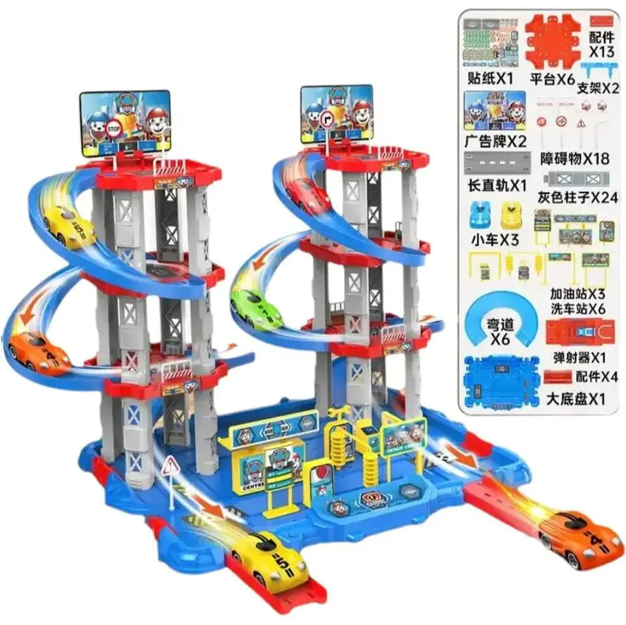 Children's Car Track Toy Multi‑layer Rail Car Toy Toddler Track 1‑2 Years Old Inertia Gliding Slide Racing Toy Boy Girl Gifts
