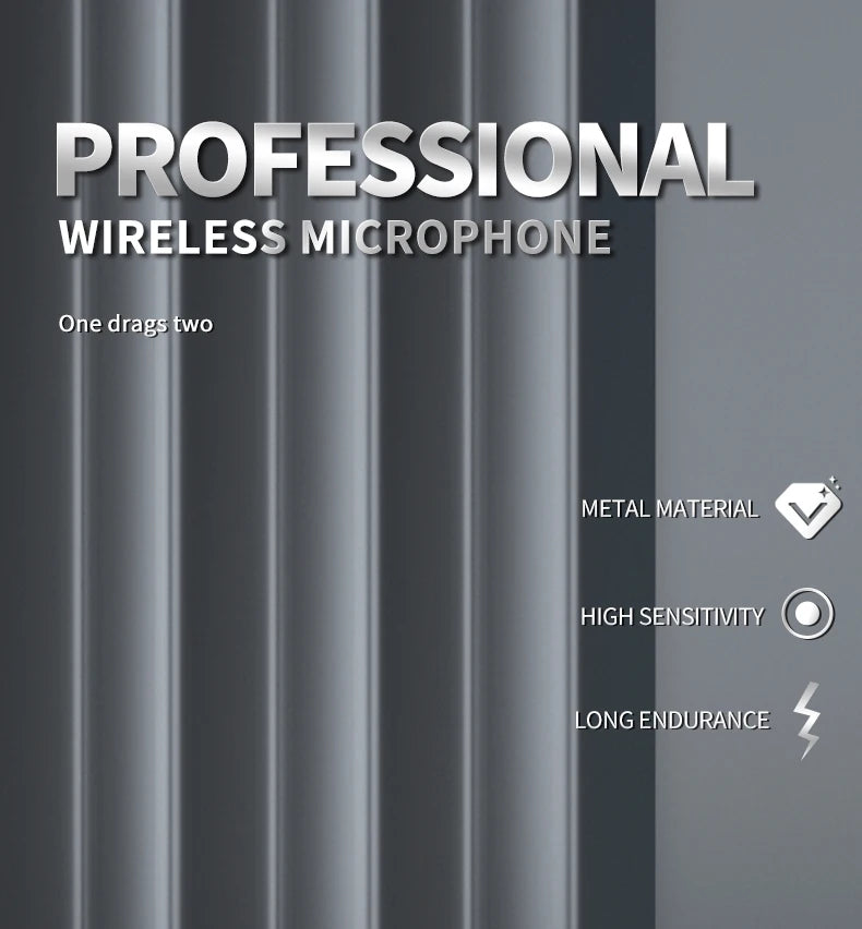 Wireless Microphone Handheld Dual Channels UHF Fixed Frequency Dynamic Mic For Karaoke Wedding Party Band Church Show