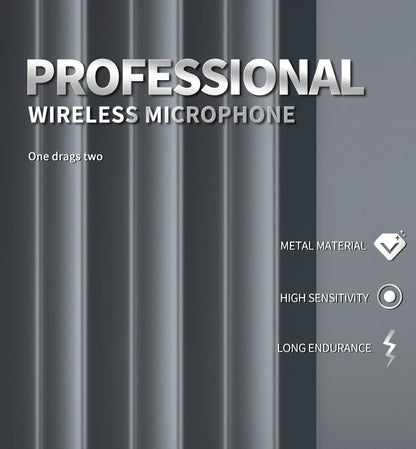 Wireless Microphone Handheld Dual Channels UHF Fixed Frequency Dynamic Mic For Karaoke Wedding Party Band Church Show