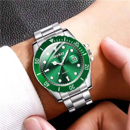 Fashion Men Business Watches Luxury Large Dial Calendar Watch Men's Quartz Wristwatch Reloj Hombre
