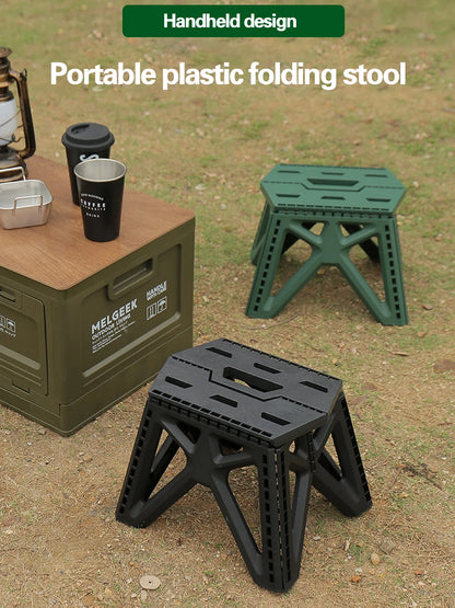Portable Folding Chair High Load Bearing Durable Foldable Small Stool for Indoor/Outdoor Use, Camping, Hiking, Fishing, BBQ