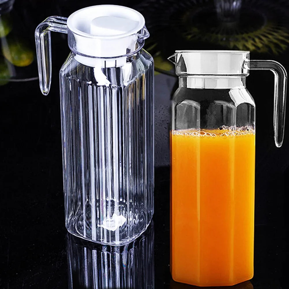 1.1L Transparent Plastic Water Juice Jug Pitcher, for Storing Fresh Drinks in Kitchen Fridge, Drink Storage Pot