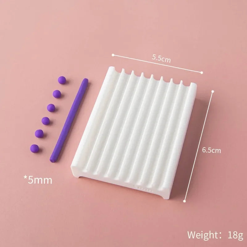 2-in-1 Rubbing Strip Soft Ball Mold Pottery Hand Rolling Shaping Maker for Clay Bead DIY Jewelry Earring Handmade Craft Supplies