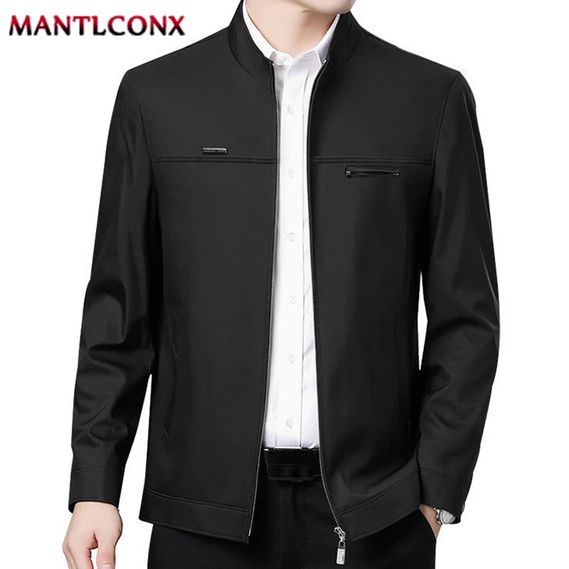 Spring Autumn Men's Jacket Thin Casual Business Jacket Men Office Dress Coat Man Social Jackets for Men Outerwear Black M-XXXL