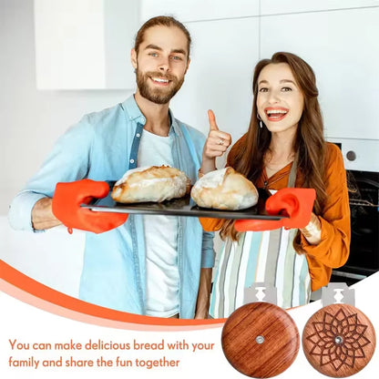 Bread Lame Dough Score Cutting Tools Wooden Scraper French Bakery Lame With 5 Blades Knife Arc Curved Slicer Cutter Bake Tools