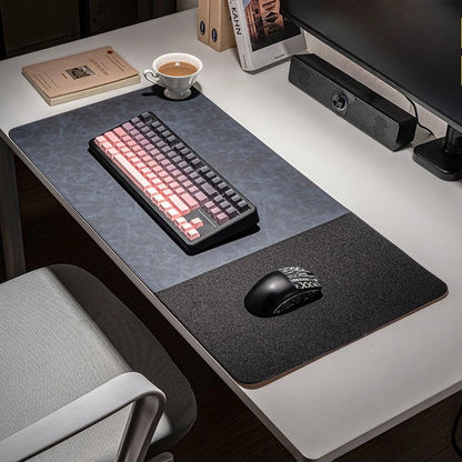 3in1 Large Mouse Pad Double Sided Leather Cork Waterproof Gaming Office Desk Mat Non Slip Computer Desk pad Accessories Mousepad