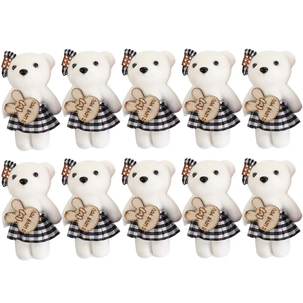 10pcs/bag Foam Bear Bear Plush Foam Toys Plush Animal Cartoon Mini Bear Flower Bouquet 10cm Plush Doll Cartoon Bouquet Doll