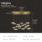 Dining room pendant light Modern villa dining room Kitchen pendant light designer glass Multi-head Hanging Lamp pendant light