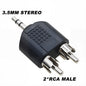5pcs 6.35/6.5mm Male to 3.5mm Audio Stereo Mono Jack Female To Male Audio Jack Connector Adapter Converter Speaker