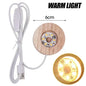 5-8cm Solid Wood LED USB Lamp Holder Display Base Night Light Luminous Bottle Coasters Crystal Ball Glass Ornament Stand Decor