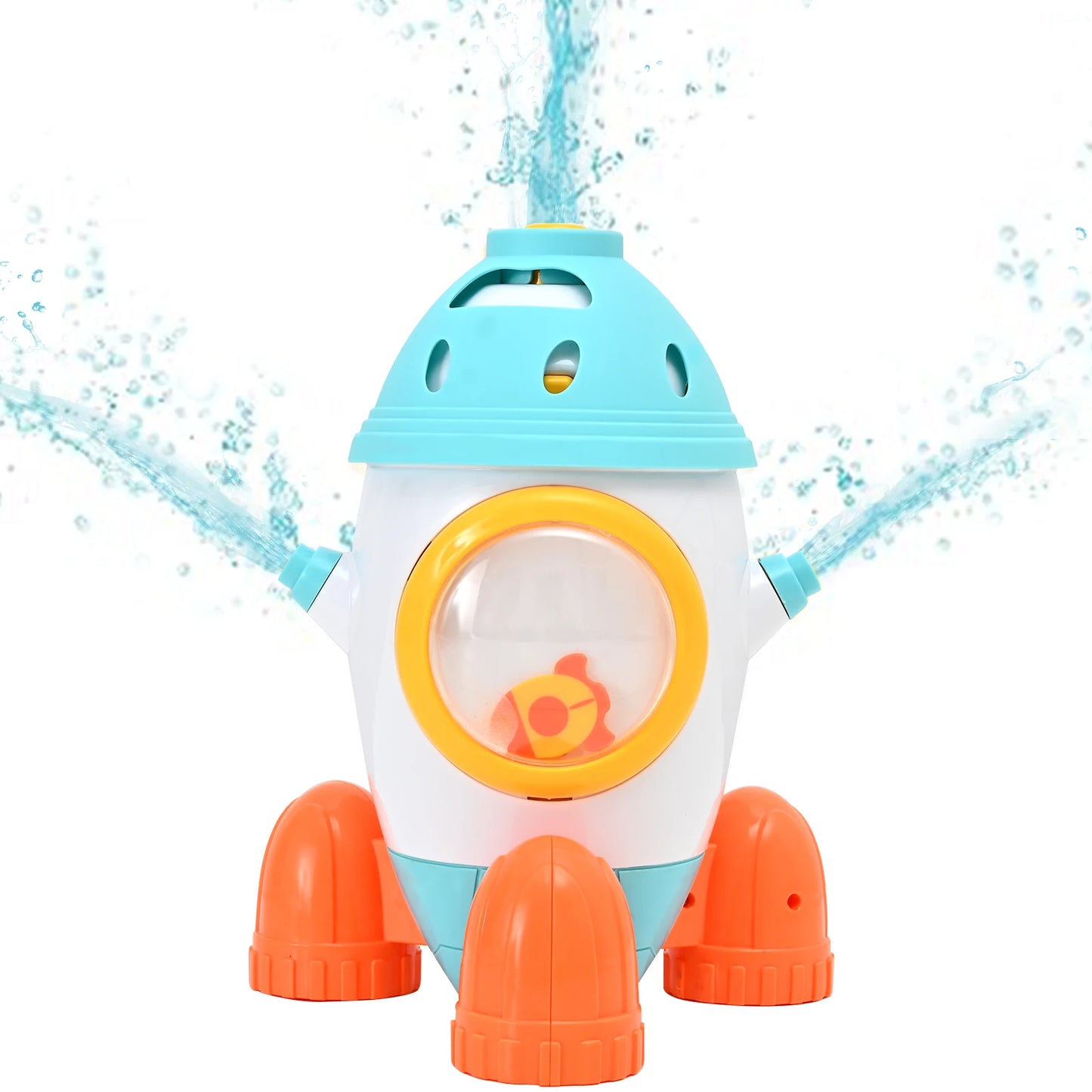 Space Rocket Octopus Sprinkler Water Toy Automatic Rotation Fun Spray Water Children's Water Playing Outdoor Toys