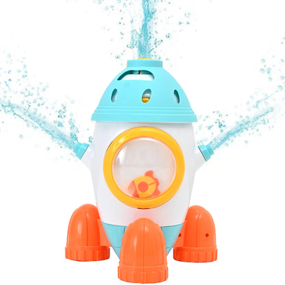 Space Rocket Octopus Sprinkler Water Toy Automatic Rotation Fun Spray Water Children's Water Playing Outdoor Toys