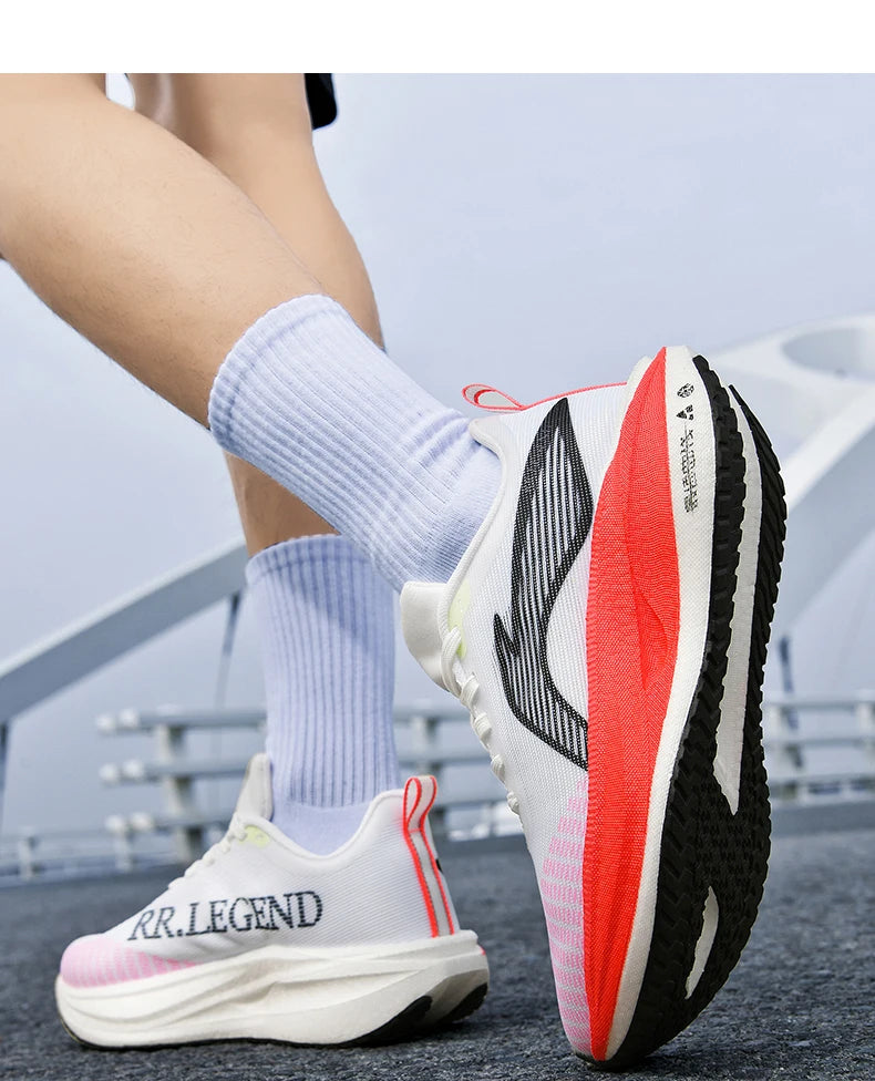 2026 New Men/women Carbon Plate Mesh Casual Sports Shoes, Breathable, Lightweight, Shock-Absorbing Running Sneakers