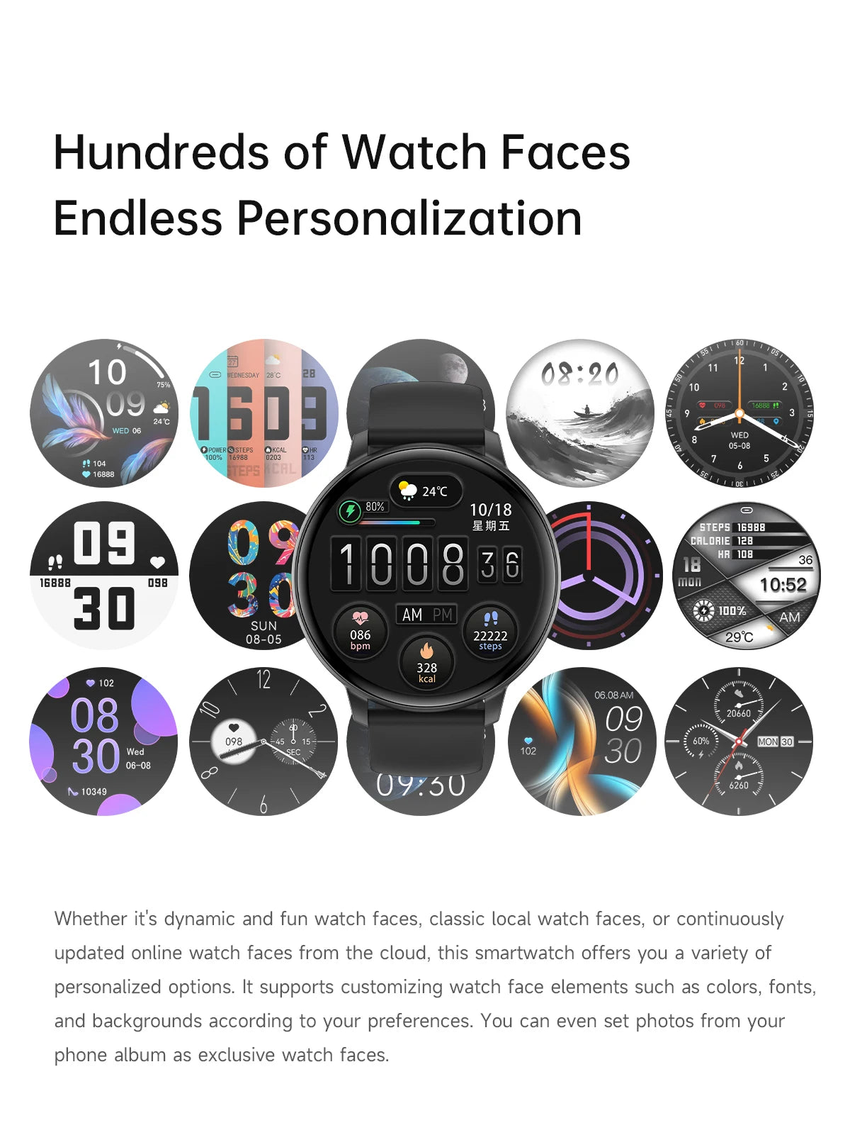 LIGE Fitness Tracker Smartwatch 2025 Heart Rate Monitor Voice Assistant Bluetooth Call IP67 Waterproof New Sports Smart Watches