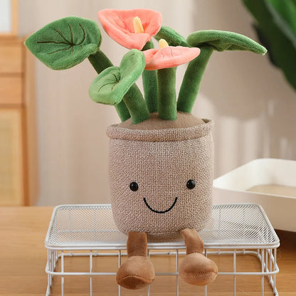 Green Plant Potted Plants Lily Flowers Strawberries Lotus Flowers Persimmons Morning Glory Ornament Soft Birthday Gifts Decor