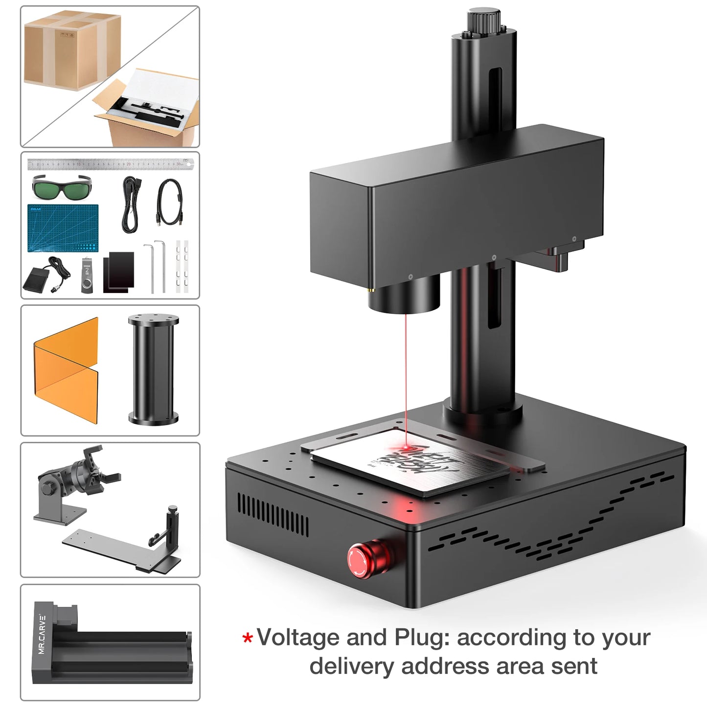 DAJA MINI Portable Fiber Laser Marking Machine High Precision Industrial Business 90*90mm for ALL Metal Jewelry Leather Acrylic